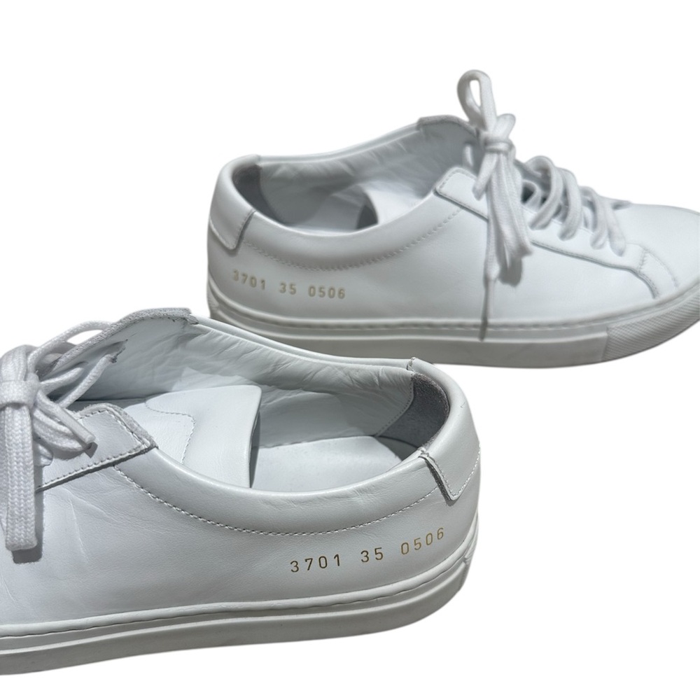 Common Projects Achilles Low Top Leather Casual Sneaker White Size 35 - Picture 10 of 14
